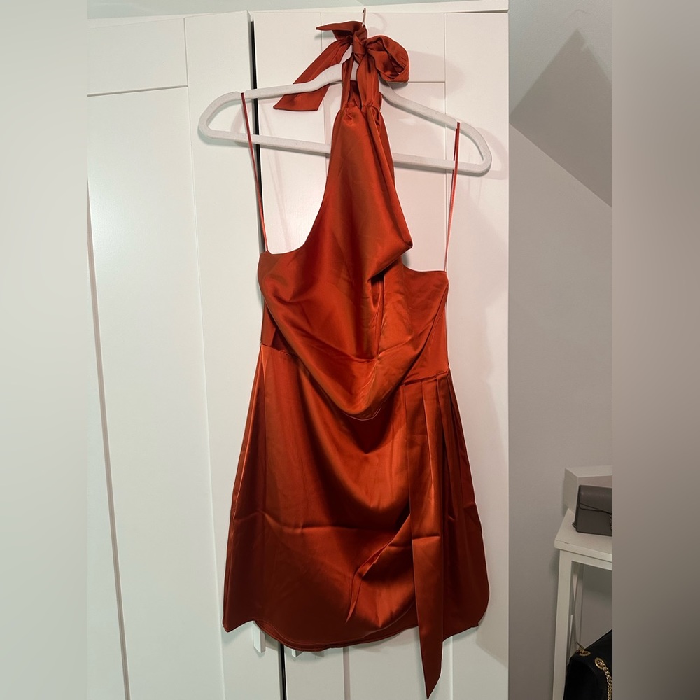 Vibrant silky mini dress
